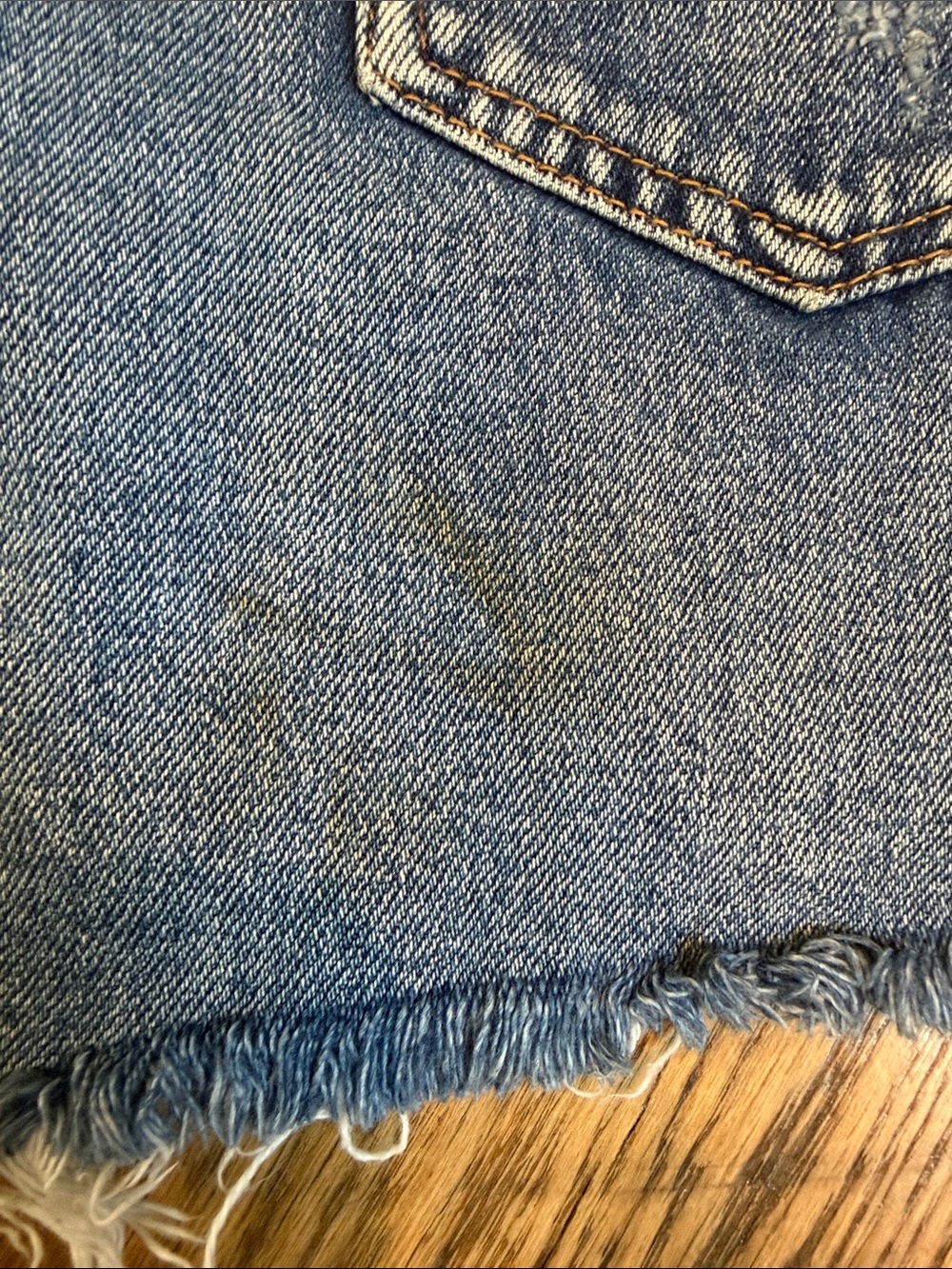 Dear John Distressed Denim Shorts with Frayed Hem - Picture 5 of 5